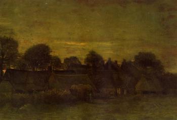 Vincent Van Gogh : Village at Sunset